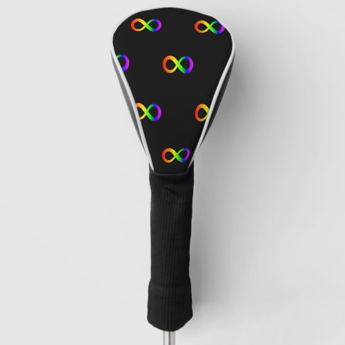 Custom Autism Infinity Rainbow Symbol ID ALERT Golf Head Cover