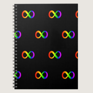 Custom Autism Infinity Rainbow Symbol ID ALERT Notebook