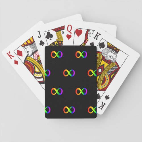 Custom Autism Infinity Rainbow Symbol ID ALERT Playing Cards
