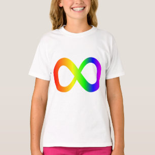 Custom Autism Infinity Rainbow Symbol ID ALERT T-Shirt