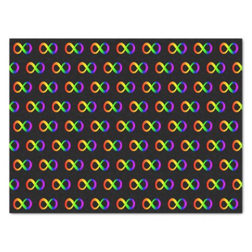Custom Autism Infinity Rainbow Symbol ID ALERT Tissue Paper