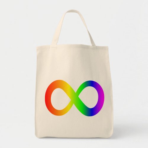 Custom Autism Infinity Rainbow Symbol ID ALERT Tote Bag