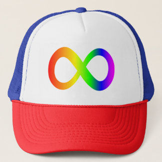 Custom Autism Infinity Rainbow Symbol ID ALERT Trucker Hat