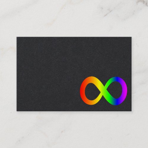 Custom Autism Infinity Rainbow Symbol ID Help LOGO Business Card