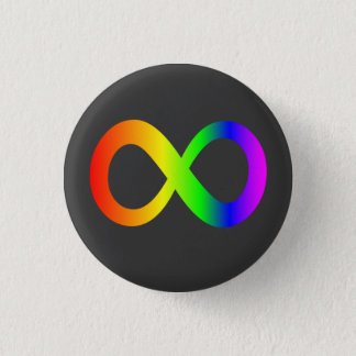 Custom Autism Infinity Rainbow Symbol ID Help LOGO Button