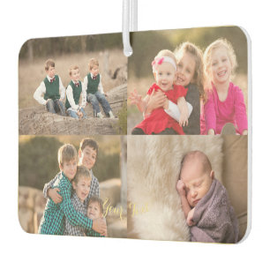 Custom Auto Decor Family Kids Baby 8 Photo Collage Air Freshener