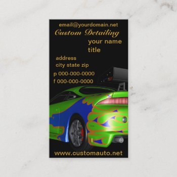Custom Auto Detailing Business Cards by Baysideimages at Zazzle
