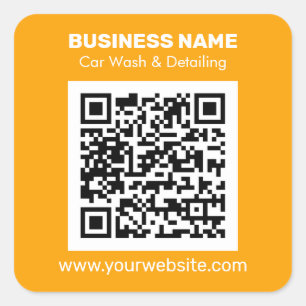 Custom Auto Detailing & Car Wash business Square Sticker
