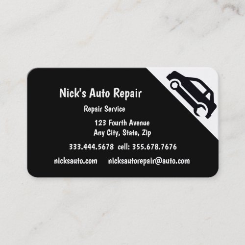 Custom Auto Repair Business Cards
