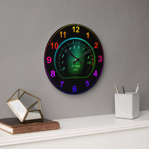 Custom Automotive Themed Wall Clock