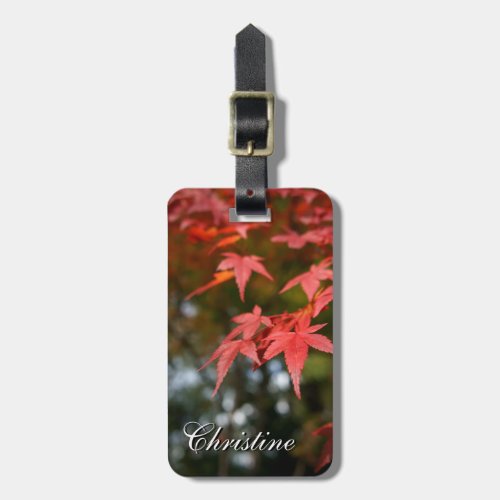 Custom Autumn Leaves Luggage Tag
