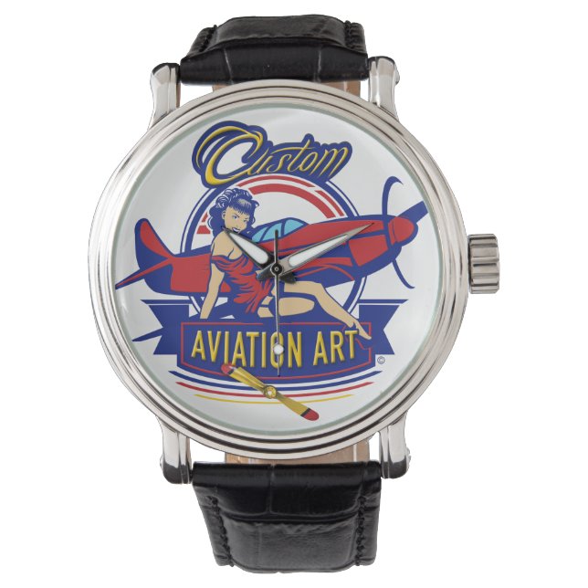 Custom Aviation Art eWatch Watch (Front)