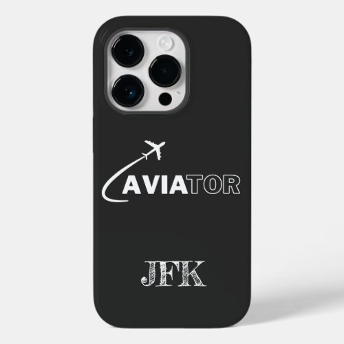 Custom Aviator AirplanesModernPilotAviation Case_Mate iPhone 14 Pro Case