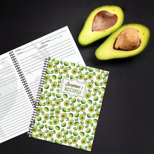 Custom Avocado and Lemon, Kitchen Recipe Notebook