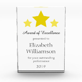 Custom Award of Excellence Template | Stars