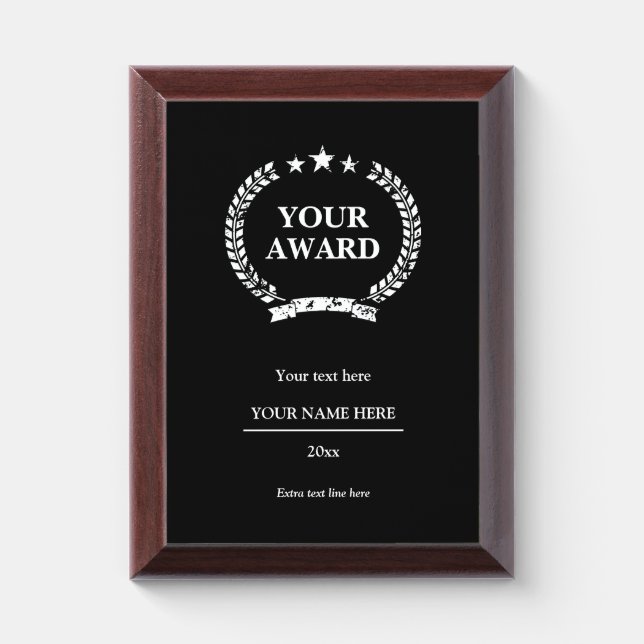 Custom award plaques for achievements and more (Vertical)