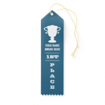 Custom award ribbons with trophy cup logo Custom award ribbons with trophy cup logo