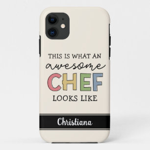 Custom Awesome Chef Gifts   Best Chef Ever Funny iPhone 11 Case