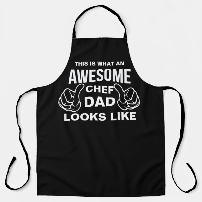 Custom Awesome Dad - Personalized Chef Apron (Front)