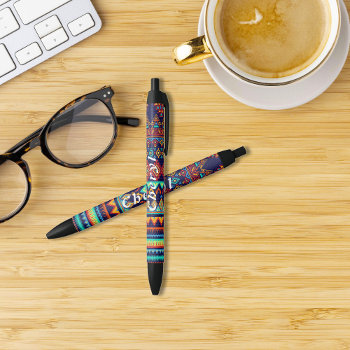 Custom Aztec Design Personalized Pen by PaintedDreamsDesigns at Zazzle