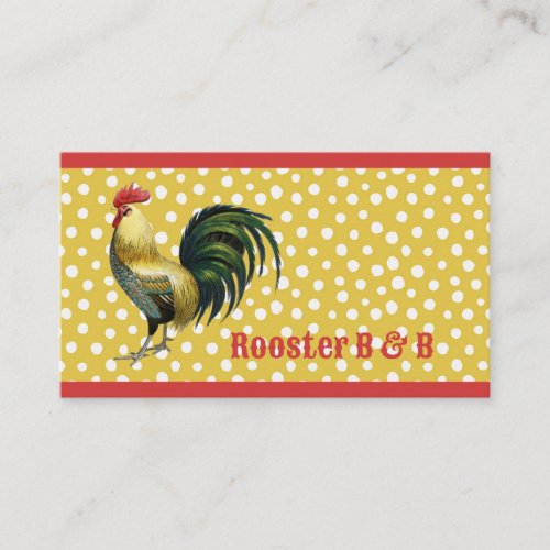 Custom B  B Country Rooster Farmhouse Business Card