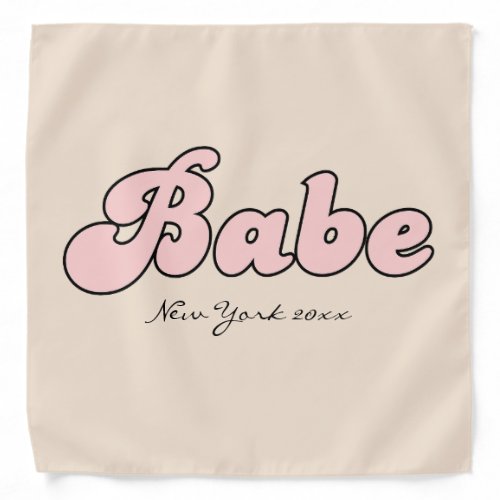 Custom Babe bachelorette retro  Bandana