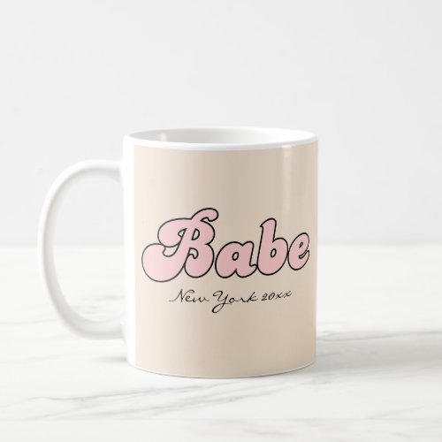 Custom Babe bachelorette retro  Coffee Mug