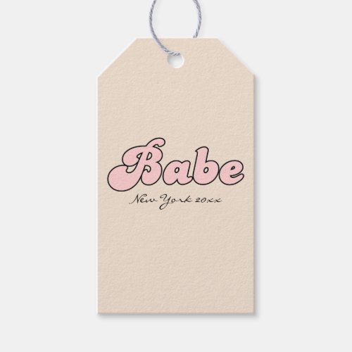 Custom Babe bachelorette retro  Gift Tags