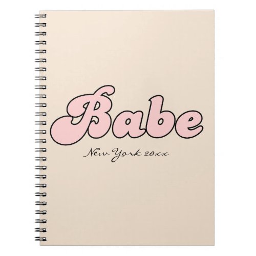 Custom Babe bachelorette retro  Notebook