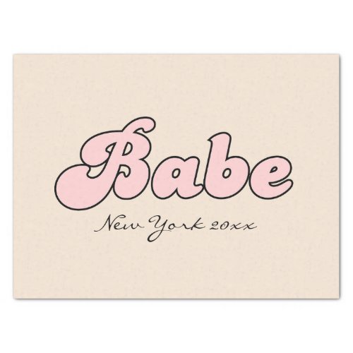 Custom Babe bachelorette retro  Tissue Paper