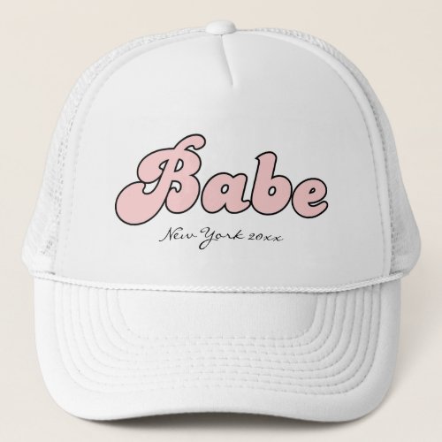 Custom Babe bachelorette retro  Trucker Hat