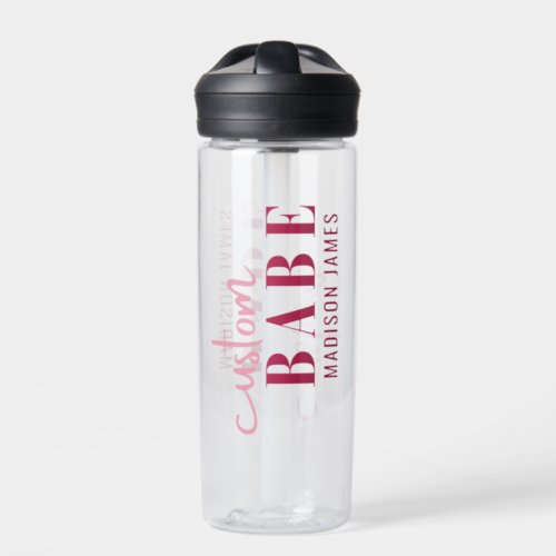 Custom Babe Funny Saying Personalized Name Water Bottle