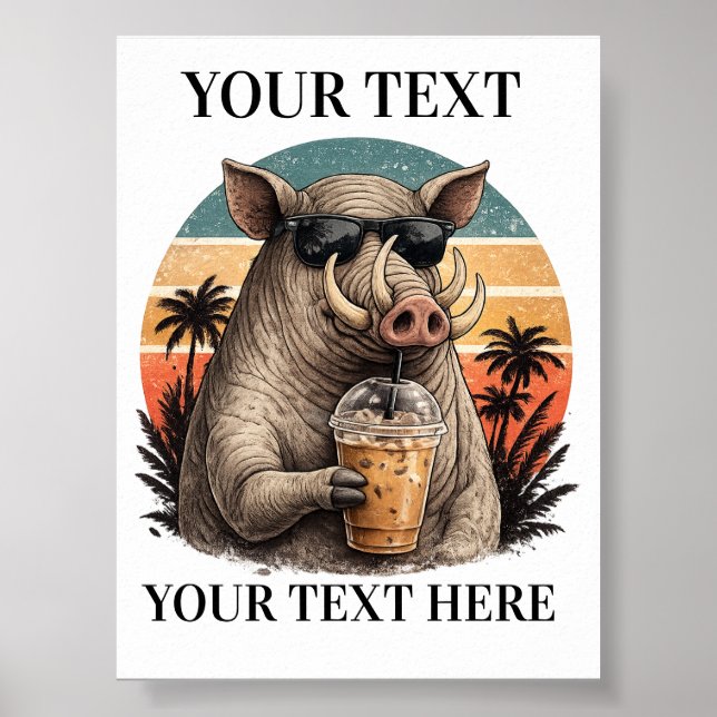 Custom Babirusa Name Gift Poster (Front)