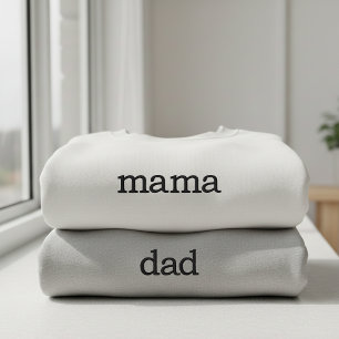 Custom Baby Announcement Gift for Mom and Dad Embroidered Sweatshirt