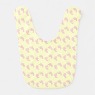 Custom Baby Bib With Pink Feet
