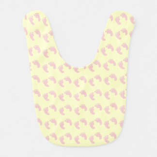 Custom Baby Bib With Pink Feet