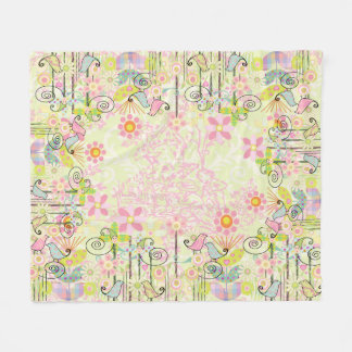 Custom Baby Bird Garden Fleece Blanket