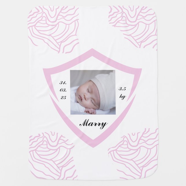 Custom Baby Birth Blanket (Front)