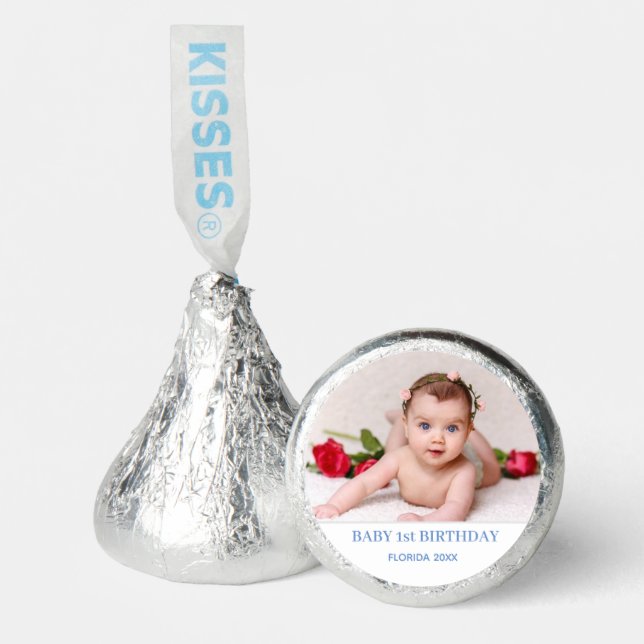 Custom baby birthday photo hershey®'s kisses® (Front)