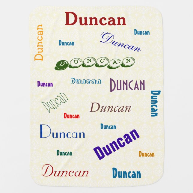 Custom Baby Blanket Fill in Baby's Name (Front)