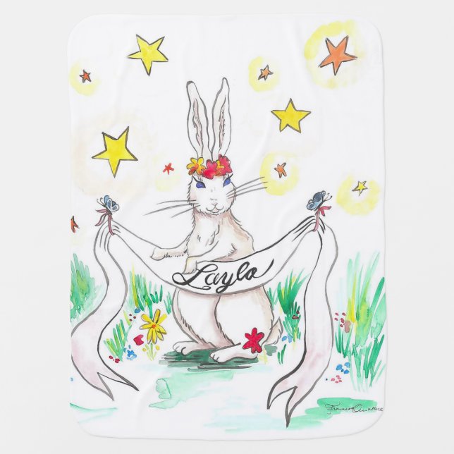 custom baby blanket for layla (Front)