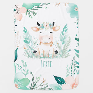 Custom Baby Blanket with cute Boho Calf Design