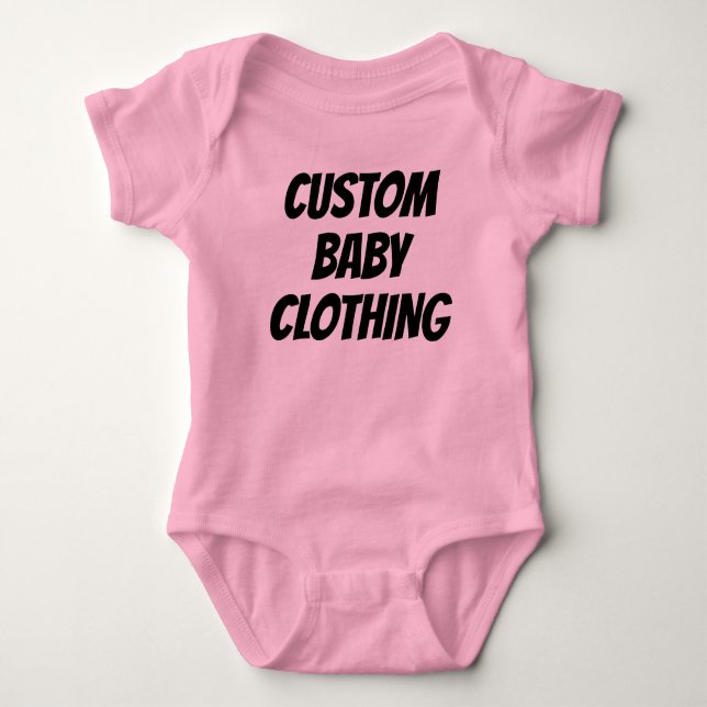 Custom Baby Bodysuits Blank Template (Front)
