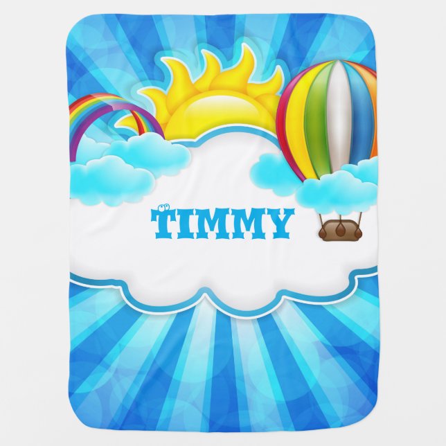 Custom Baby Boy Baby Blanket (Front)