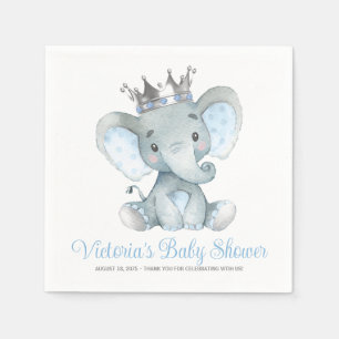 Custom Baby Boy Elephant Baby Shower Napkins