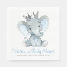 Custom Baby Boy Elephant Baby Shower