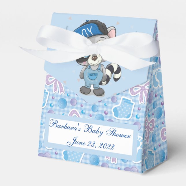 Custom Baby Boy Favor Boxes (Front Side)