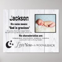 Custom Baby Boy Name Photo Love You To Moon