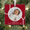 Custom Baby Boy's First Christmas Photo Red