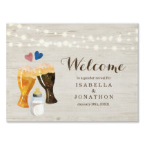 Custom Baby Brewing Gender Reveal Welcome Sign